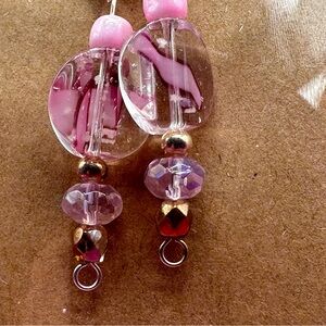 Elegant Pink Beaded Earrings